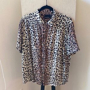 Mens cheetah all saints shirt size medium